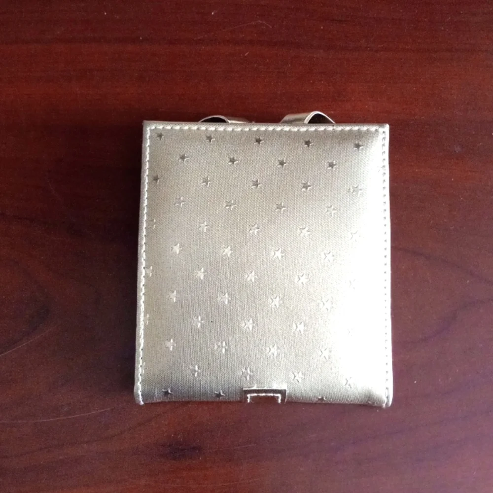 💅💛Beautiful Gold Wallet Travel Manicure Set Snap Bow & Rhinestone Closure O/S